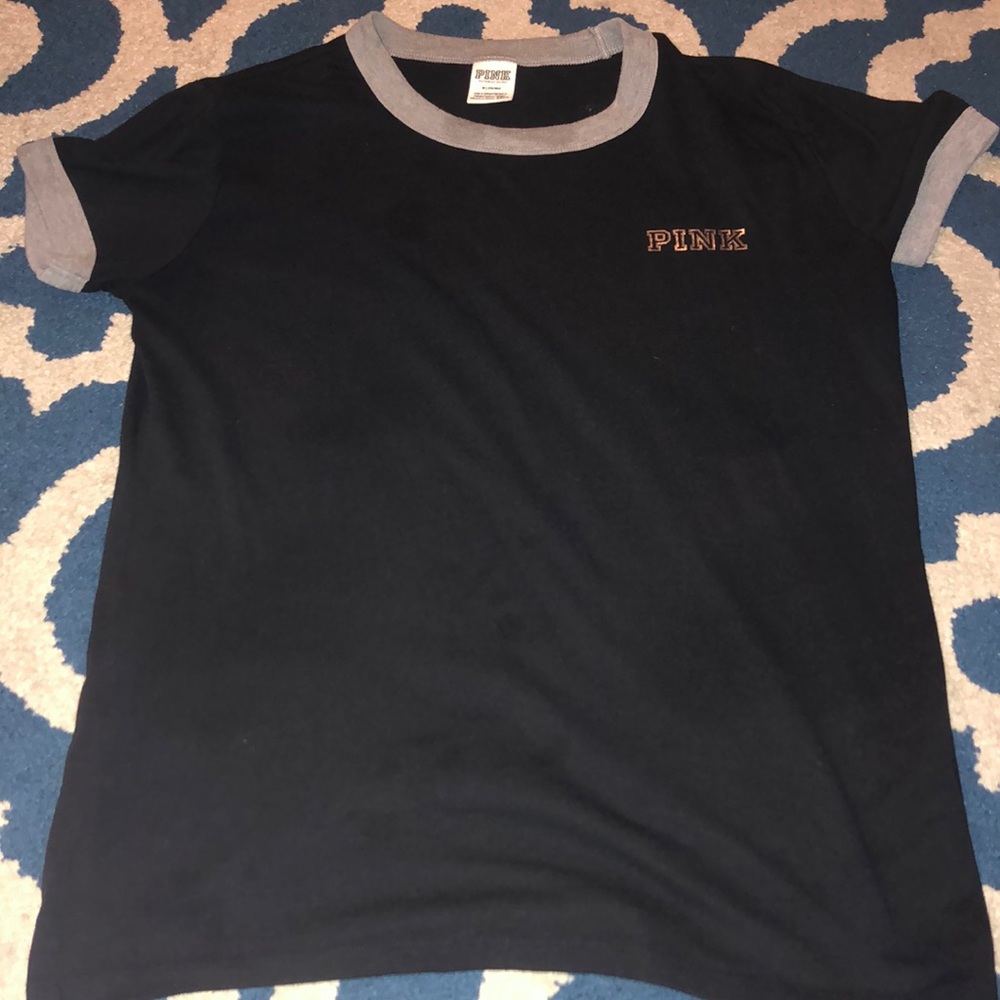 women’s PINK black Sequined T-Shirt